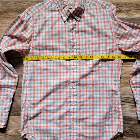 J. Crew Shirt Men Small Multi Color Gingham Check Slim Fit Tailored Button Down - Picture 3 of 10
